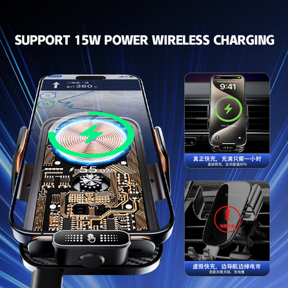 Magnetic Car Wireless Charging Phone Holder📳📶 - 2-in-1 Fast Charger