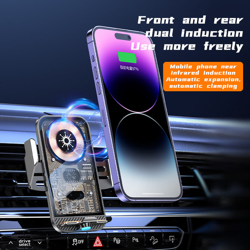 Magnetic Car Wireless Charging Phone Holder📳📶 - 2-in-1 Fast Charger